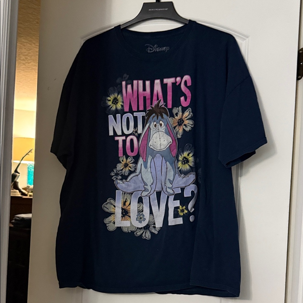 Disney Navy T-Shirt with Eeyore and Floral Design